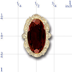 A1601 14K GARNET SLIDE 